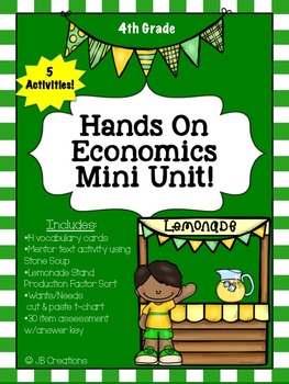 Preview of 4th Grade Hands-on Economics Activity Pack