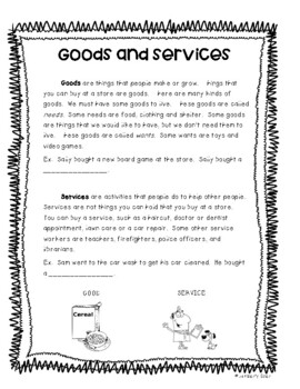 Preview of Economics Notes - Goods, Services, Producers, Consumers, Resources, Barter, etc.