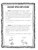 Economics Notes - Goods, Services, Producers, Consumers, R