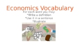 Economics Peardeck vocabulary slides