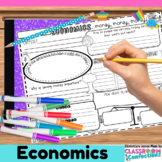 Economics Activity Poster : Doodle Style Writing Organizer