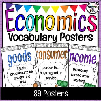 Preview of Economics Posters l Social Studies Anchor Charts & Bulletin Board