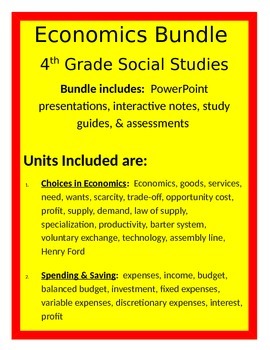 Preview of Economics Bundle- 4th Social Studies