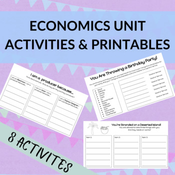 Preview of Activities for Goods/Services | Supply/Demand | Needs/Wants | SECOND GRADE