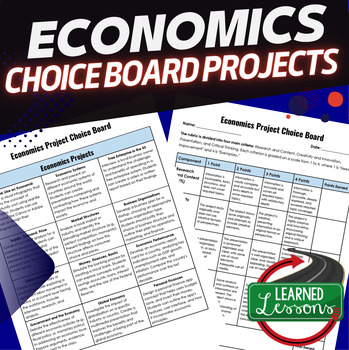 Preview of Economics Projects Choice Board, Economics Activities