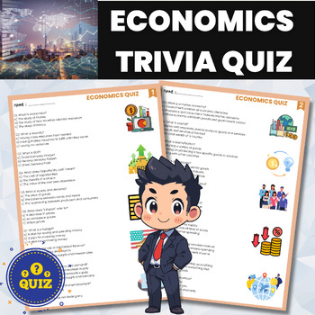 Preview of Economics Quiz | Economics Concepts Assessment Test | Business Economics