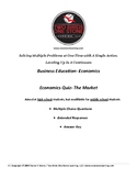 Economics Quiz- The Market (Supply and Demand)