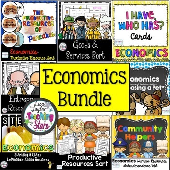 Preview of Economics Activities Bundle | Goods and Services Vocabulary
