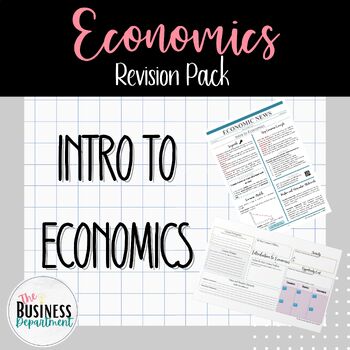 Preview of Economics Revision | Introduction to Economics | Revision Notes and Worksheet |