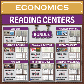 Preview of Economics Series: Reading Centers Bundle