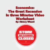 Economics: The Great Recession in three Minutes Video Worksheet
