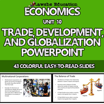 Preview of Economics Trade, Development, and Globalization PowerPoint Class Discussion