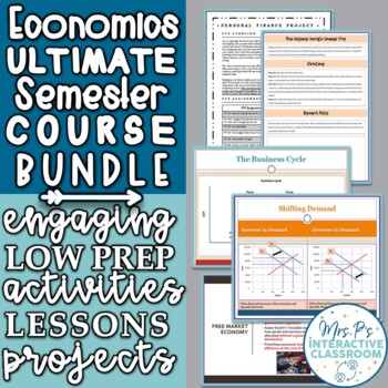 Preview of Economics Ultimate Semester Course Bundle! (Print & Distance Learning!)