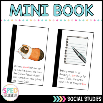 Preview of Economics Unit | Needs and Wants Mini Book | Special Education 
