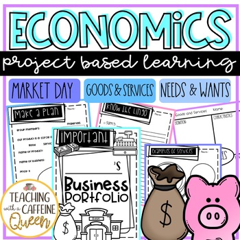 Preview of Economics Unit PBL - Market Day, Needs and Wants, Goods and Services Activities