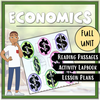 Preview of Economics Unit- Supply & Demand, Financial Literacy, Goods & Services, and More!