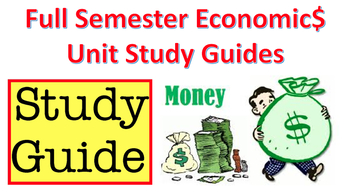 Preview of HS Economics Unit Study Guide for AP Macroeconomics or Microeconomics | EDITABLE