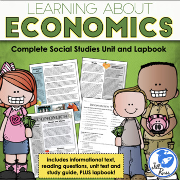Preview of Economics Unit with Informational Text and Lapbook