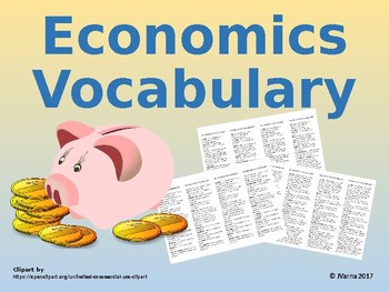 Preview of Economics Vocabulary