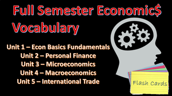 Preview of Economics Vocabulary Cumulative BUNDLE for High School/AP/College Econ
