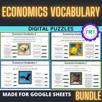 Preview of Economics Vocabulary Digital Review Bundle