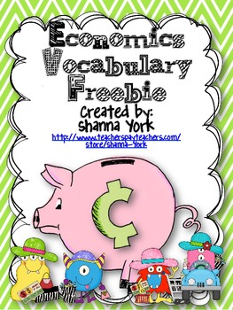 Preview of Economics Vocabulary Flapbook Freebie