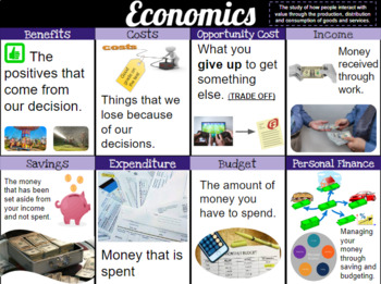 Preview of Economics Vocabulary Poster