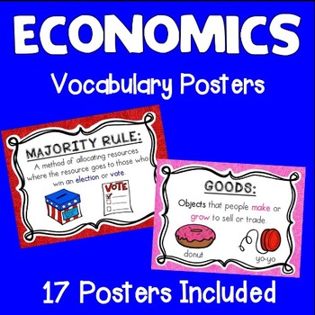 Preview of Economics:  {Economics Vocabulary Posters}