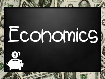 Preview of Economics Vocabulary PowerPoint Presentation and Printables