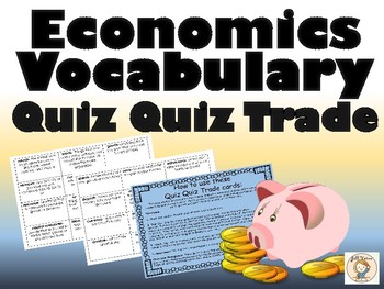 Preview of Economics Vocabulary Quiz Quiz Trade