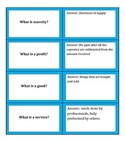 Economics Vocabulary Quiz Quiz Trade or matching cards