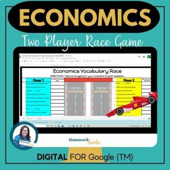 Preview of Economics Vocabulary Terms Digital Game Activity No Prep! 