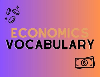 Preview of Economics Vocabulary {Word Wall} - Elementary Economics