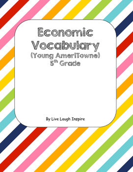 Preview of Economics Vocabulary (Young AmeriTowne)