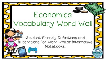 Preview of Economics Vocabulary Word Wall