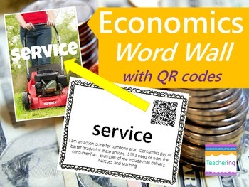 Preview of Economics Word Wall {with QR Codes}