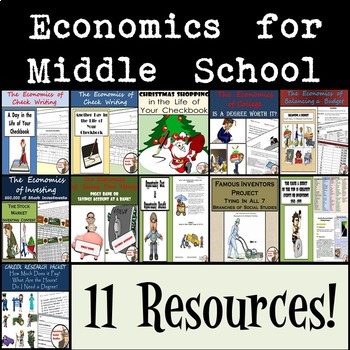 Preview of Economics for Middle School - 11 Product Bundle!