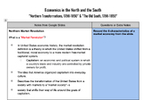 Economics in the North & South- Student Notes Document