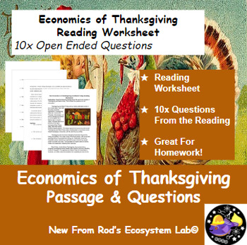 Preview of Economics of Black Friday and Thanksgiving Fall Reading Worksheet **Editable**
