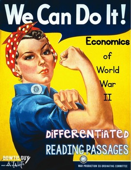 Preview of Economics of World War II (Rationing & Rosie the Riveter) Reading Passages