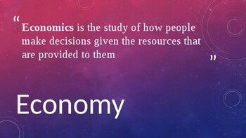 Preview of Economics vocabulary