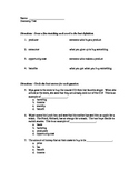 Economy Test - 2nd or 3rd Grade - includes Goods/Services 