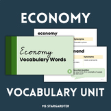 Economy Vocabulary Words Unit | Customizable & Editable | 