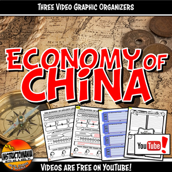 Preview of Economy of Ancient China YouTube Video Graphic Organizer Notes Doodle Style