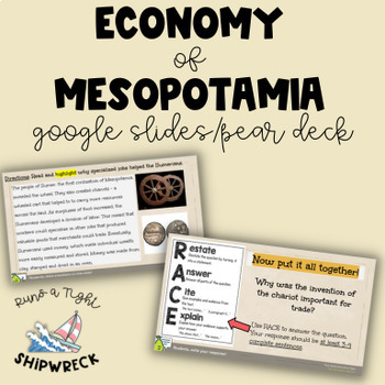 Preview of Economy of Ancient Mesopotamia Interactive Pear Deck Google Slides