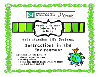 Preview of Ecosystem Booklet - Culminating Task for Ontario Grade 7 Ecosystem Unit