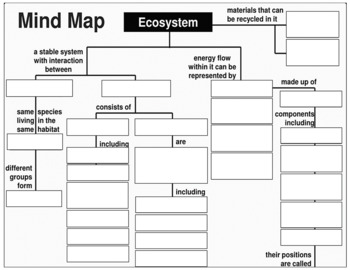 Preview of Ecosystem Concept Map (Mind Map): Printable and Digital Distance Learning