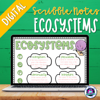 Preview of Ecosystem Digital Scribble Notes Freebie | Distance Learning