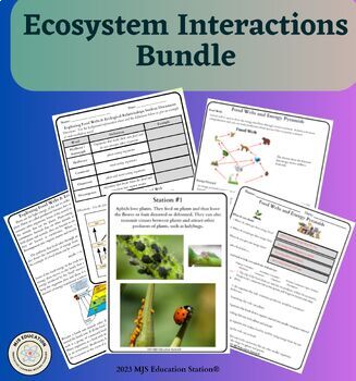 Preview of Ecosystem Interactions Bundle Food Webs, Ecological Relationships