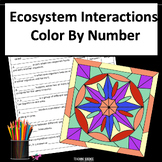 Ecosystem Interactions End of Year Color By Number Fast Fi